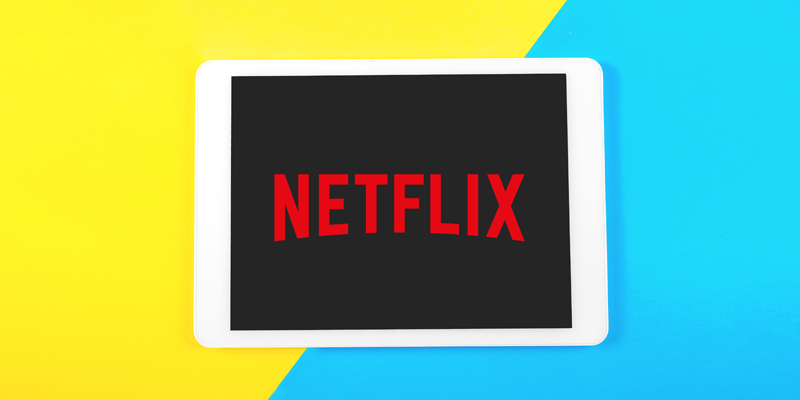 Logotipo da Netflix em um iPad