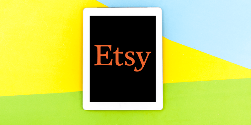 Logotipo de Etsy en un iPad