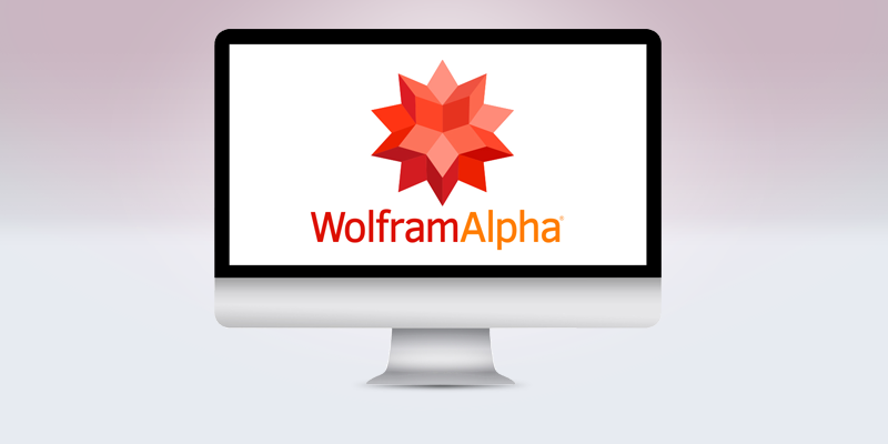 桌上型電腦螢幕上的 Wolfram Alpha 標誌