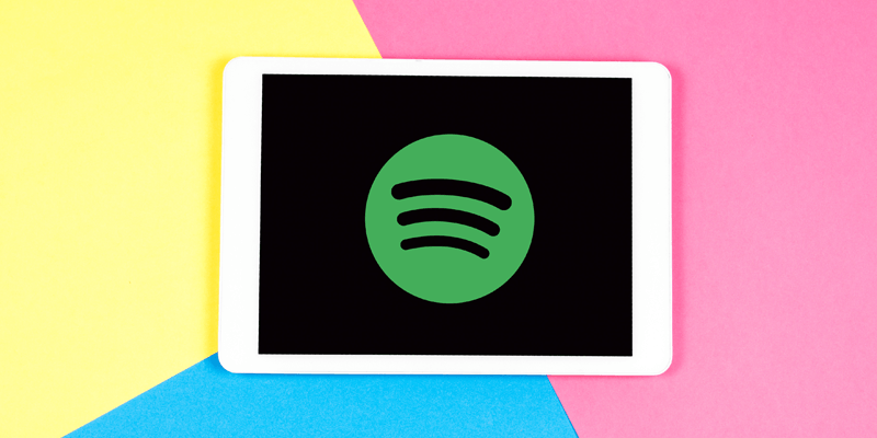 Spotify-logo op een iPad